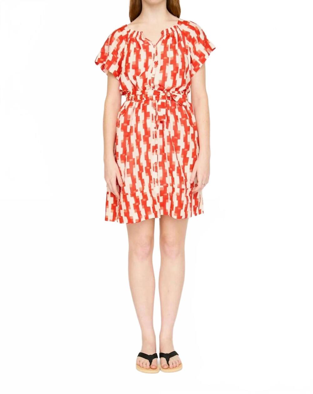 NEW MIRTH vienna short dress in cherry hopscotch